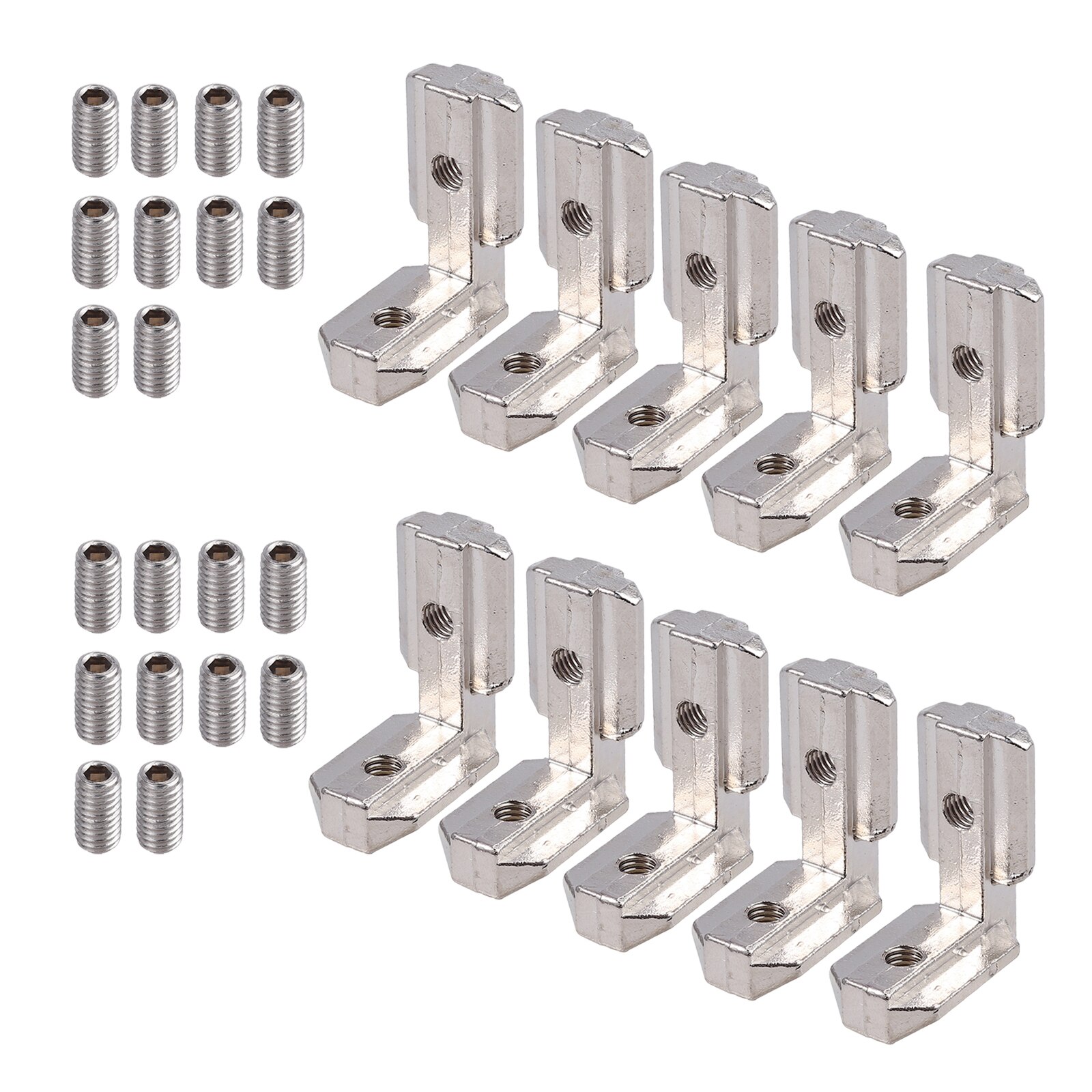 Proster für 10 stücke Winkel Innen Winkel Mutter M6 4040 Profil Außerhalb Befestigung Aluminium Alu Mutter8