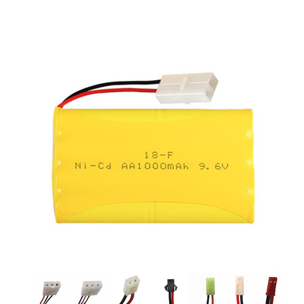 9.6V 700Mah 800Mah 1000Mah 1800Mah 2400Mah 2800Mah 3000Mah Ni-Cd/ni-Mh Batterij Voor Rc Speelgoed Eletric Verlichting Securty Faclities: 1000mah