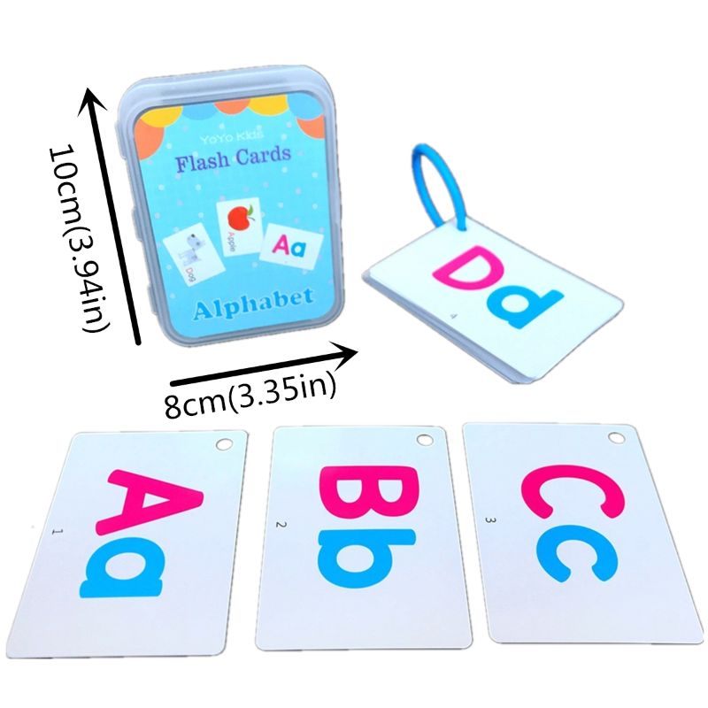 Baby English Learning Word Card Pocket Flash Cards Preschool Montessori Educational Toys Letters Alphabet ABC Numbers For Toddle
