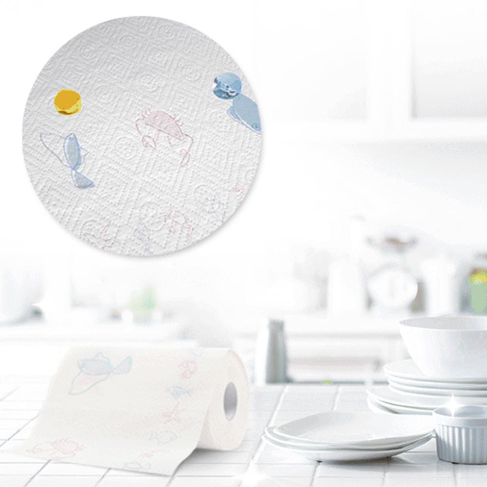 Kitchen Paper Oil-absorbing Paper Water-absorbing Fried Kitchen Paper Thick Special Tissue Paper Roll Oil-absorbing Tissue