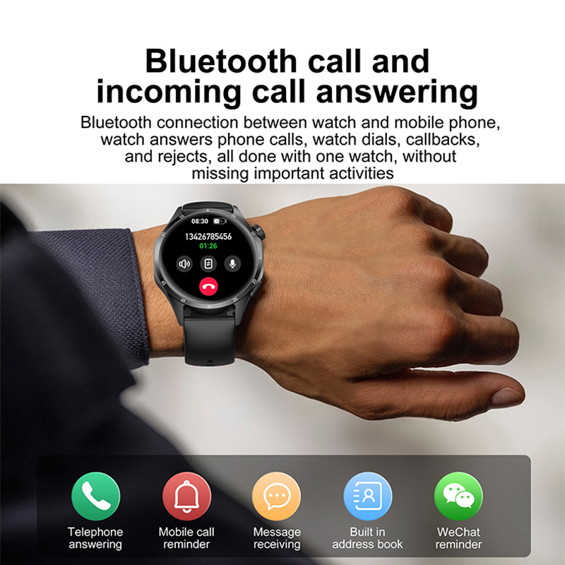 Dla HUAWEI GT4 sprytny zegarek mężczyźni 1,43-calowy ekran HD Tętno zdatność tor Bluetooth połączenie IP68 Wodoodporny sportowy smartwatch męnarty