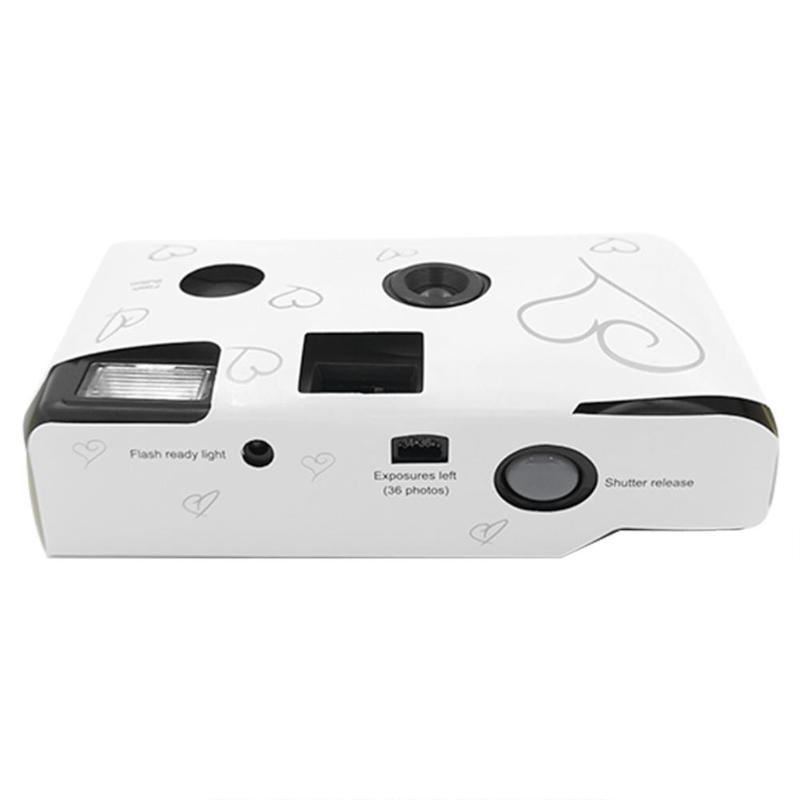 Mini Film Disposable Camera 35mm Film Manual Camera 36 Photos Portable Camera Small Size Retro Optical Camera with Power Flash