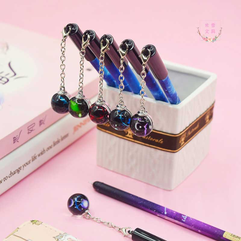 Nette Zwölf Konstellationen Leucht Sternzeichen Horoskop Astrologie Anhänger 0,5mm Gel Stift für Büro Schule Schreibwaren