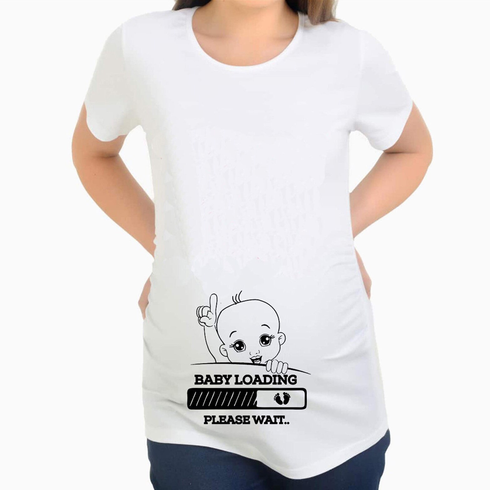 T-shirt à manches courtes pour femmes enceintes, imprimé humoristique, pour maman, annonce de grossesse,