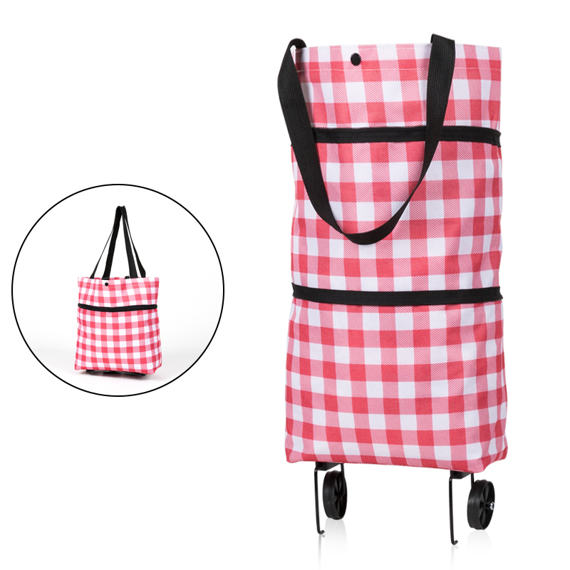 Folding Shopping Pull Cart Trolley Bag With Wheels Foldable Shopping Bags Reusable Grocery Bags Food Organizer Vegetables Bag: Z2254A