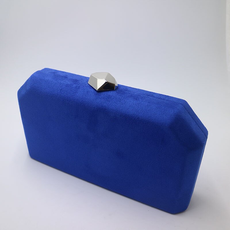 Nuphia Suede Evening Clutch Bags and Party Bags for Womens: Royal Blue