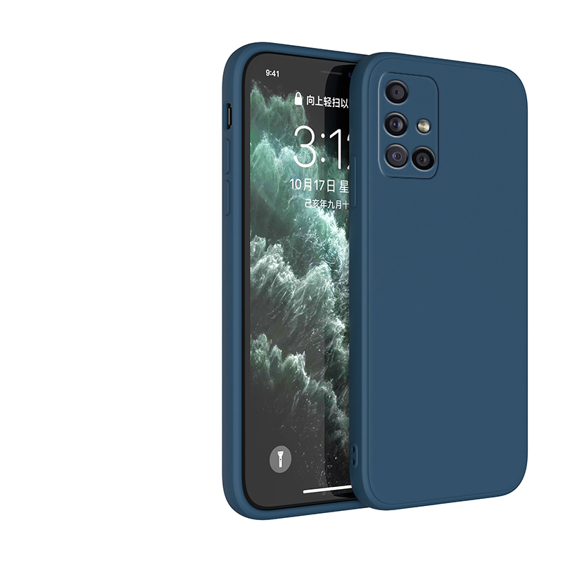 Quadratischen Rahmen Silikon Telefon fallen Für Samsung Galaxis F62 M62 Coque Ultra dünne Weiche Rückseitige Abdeckung: Marineblau