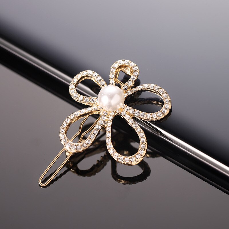 Korea Hollow Star Haar Clips voor Vrouwen Kristallen Steentjes Pentagram Haarspeld Vrouwen Bruids Haaraccessoires Hairgrip: 6