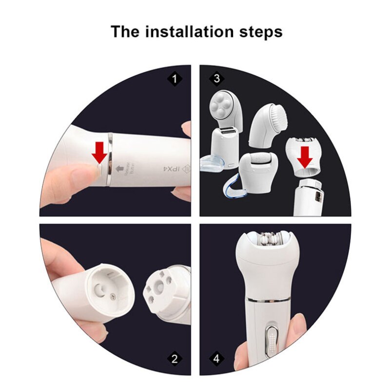 Elektrische voetvijl, pedicure, oplaadbare gezichtsborstel, reiniger, epilator, gezichtsreinigingsapparaat, elektrische ladyshave, massager  f30