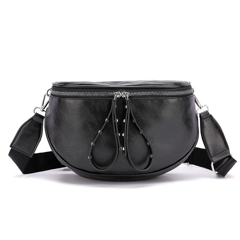 Delle Donne di lusso Borse Del Progettista 2019 Sacchetto di Spalla Femminile di Cuoio Delle Signore Petto Borse Delle Donne Della Cinghia Femminile Marsupi Signore Bolsa Feminina: nero