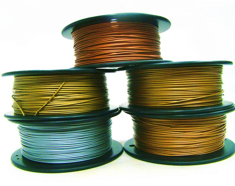 Filamento de impresora 3D, 20% de Metal basado en PLA, 1,75mm/3,0mm, 0,5 kg/1.1lb, cobre/latón/bronce/cobre rojo/aluminio