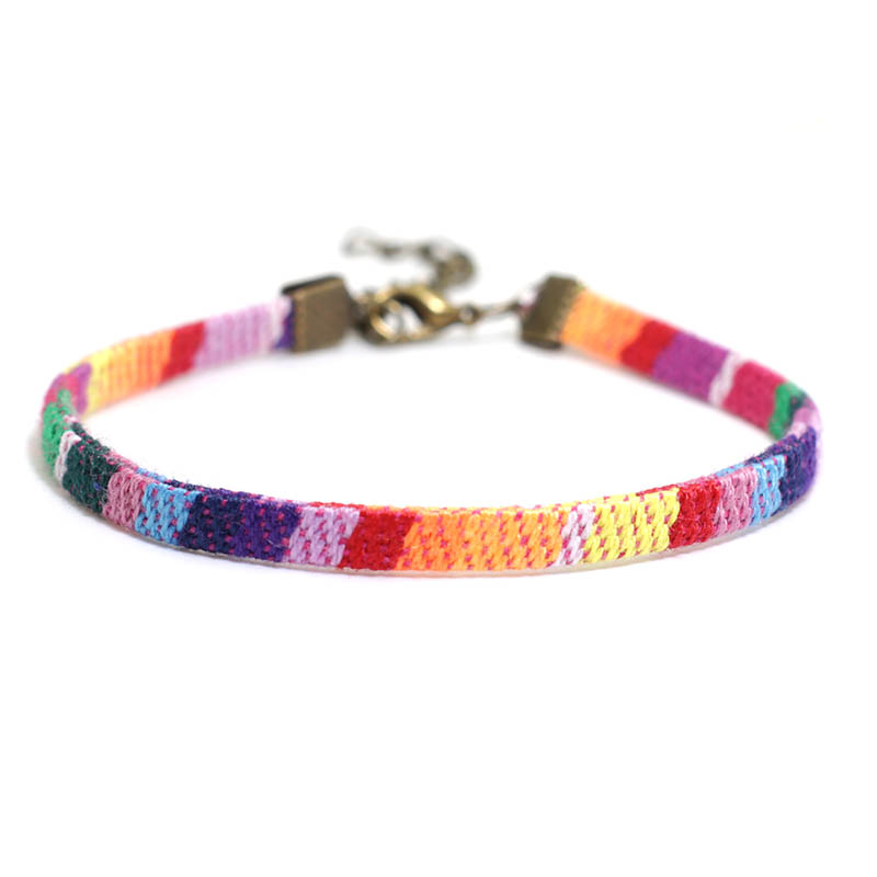 Handgemachte Boho Ethnische Fußkettchen Handarbeit Farbic Seil Kette Fuß Knöchel Für Frauen Sommer Strand Bein Schmuck