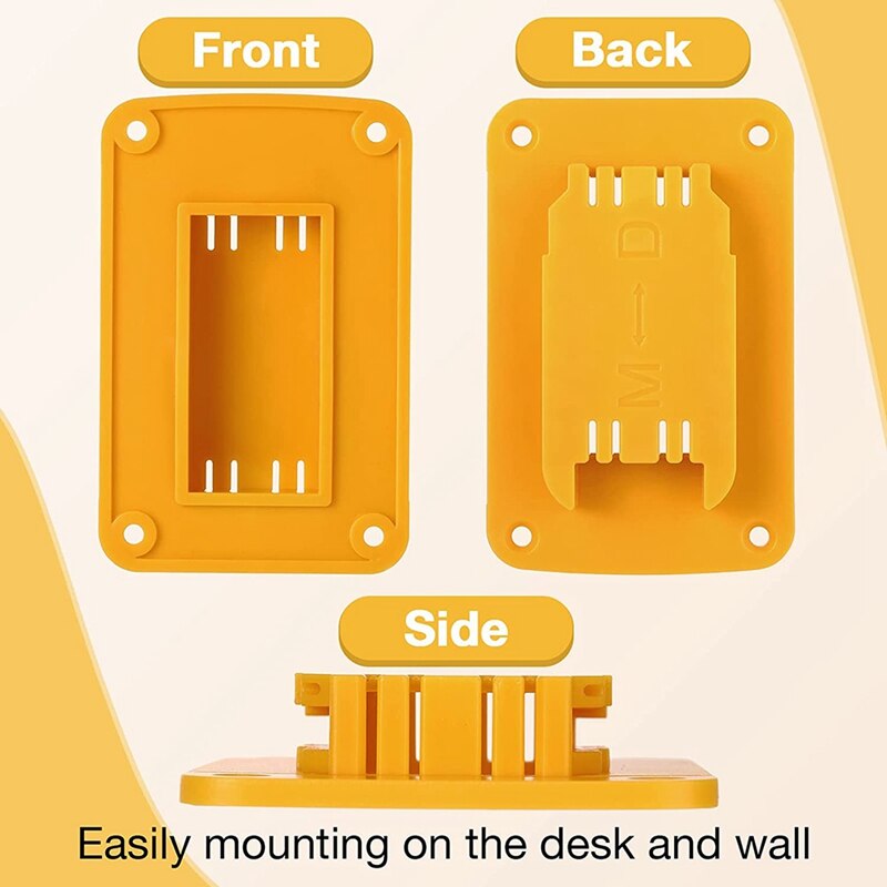 20 Pack Tool Mount Tool Holders with Screws Drill Holder Wall Mount Drill Bit Case with Dewalt 20V/ 12V, MKM18