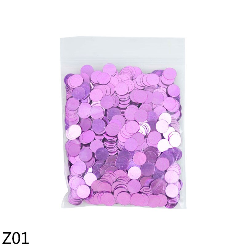 Confettis ronds à paillettes, 15 g/paquet, 6mm, mélange de couleurs, pour fête prénatale, mariage, décoration de Table, accessoires de bricolage: Z01