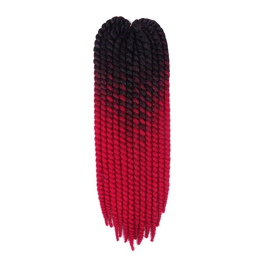22 ''120g 20 couleur havane Mambo torsion cheveux Crochet tresses synthétique Ombre Crochet cheveux tressage cheveux violet: P12 / 613