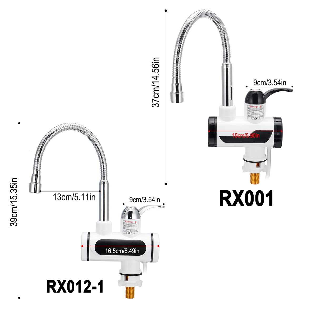 3000W 220V LED Electric Kitchen Water Heated Tap Water Faucet Cold Heating 360 Degree Rotatory Tankless Water Heated