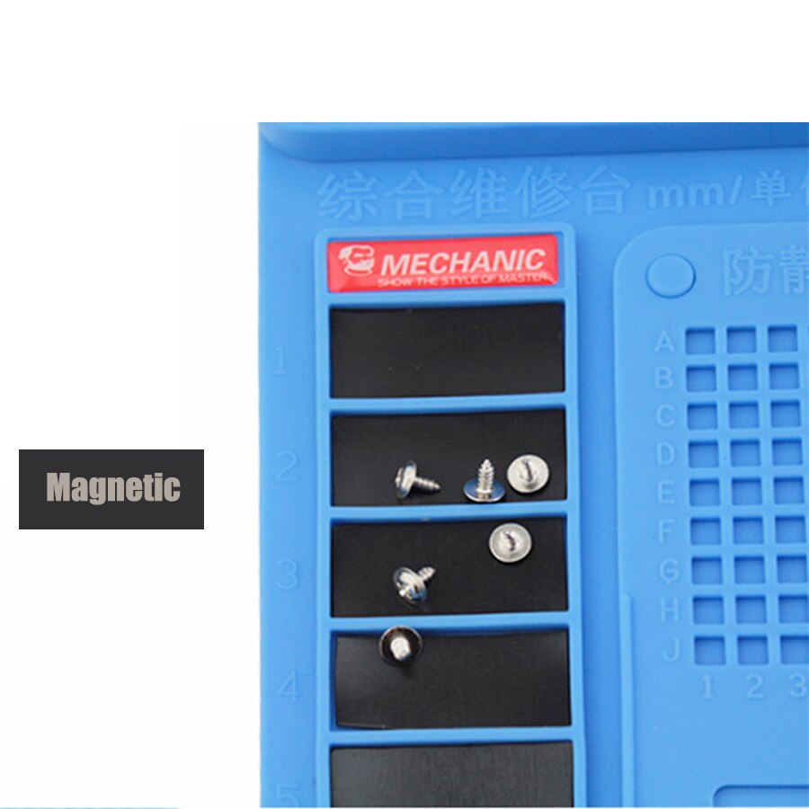 Heat-Resistant Silicone Pad Desk Magnetic Mat Platform With magnetic for PCB Phone Soldering Repair Station Work Insulation 500C
