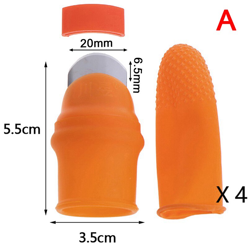 Silicone Thumb Knife Finger Protector Vegetable Harvesting Knife Plant Blade Scissors Cutting Rings Garden Gloves: A