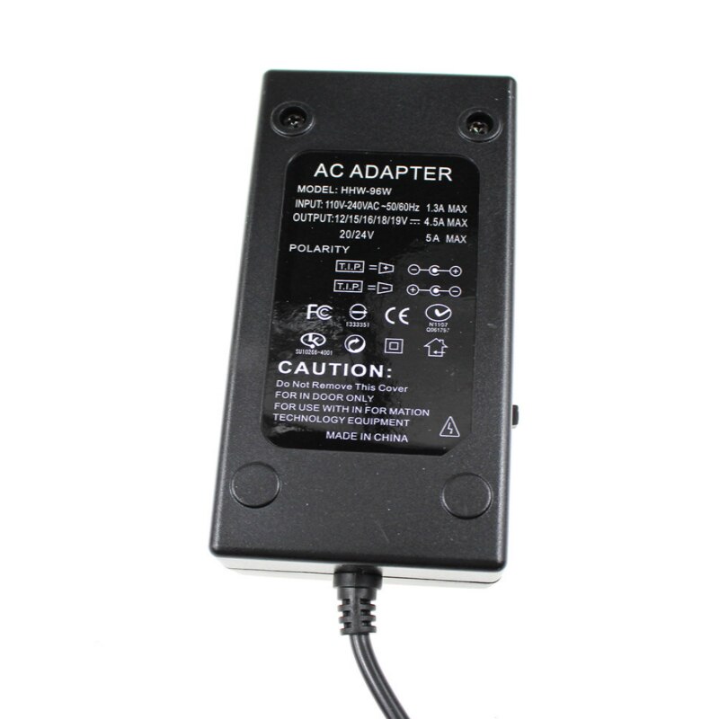 110-220v AC To DC 12V/15V/16V/18V/19V/20V/24V Laptop Charger Adapter 96W Universal Laptop PC Netbook Power Supply Charger