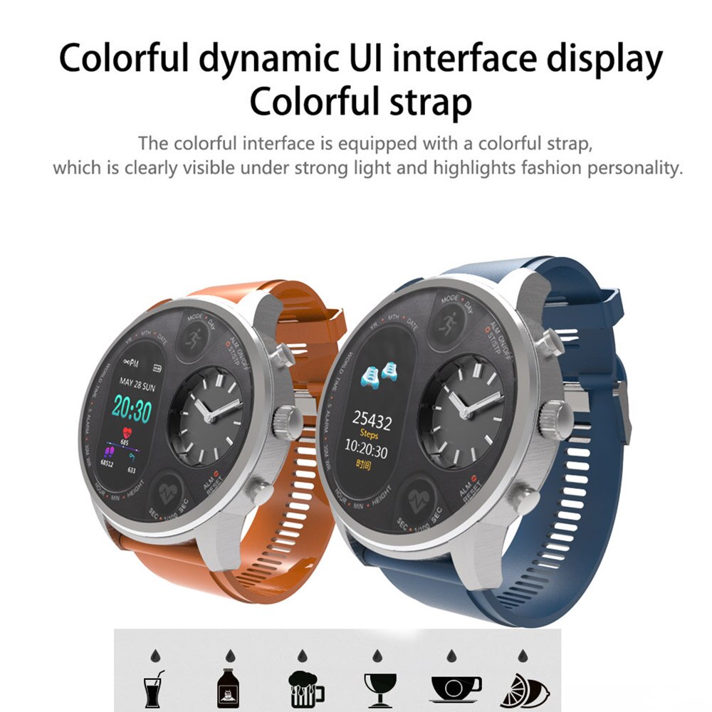 Maxinrytec T3Pro Smartwatch - Dual Time Sport Activity Tracker - IP68 Waterproof - For Men