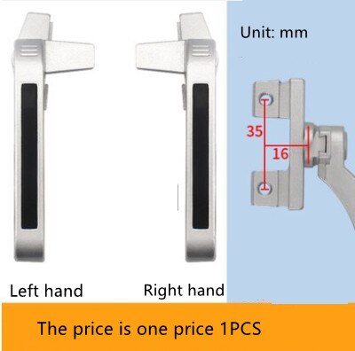 Thickened Door and Window Handle Left/right Universal Window Handle Lock Casement Lock Wheel Handle Hardware Furniture Supplies: right / Silver