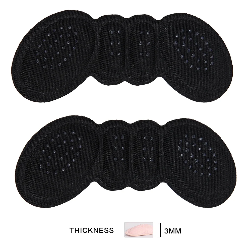 1/4 pares de almohadillas de inserciones de tacón alto, plantillas adhesivas antidesgaste de tamaño ajustable, pegatina protectora, alivio del dolor, cojín para zapatos para el cuidado de los pies: Verde