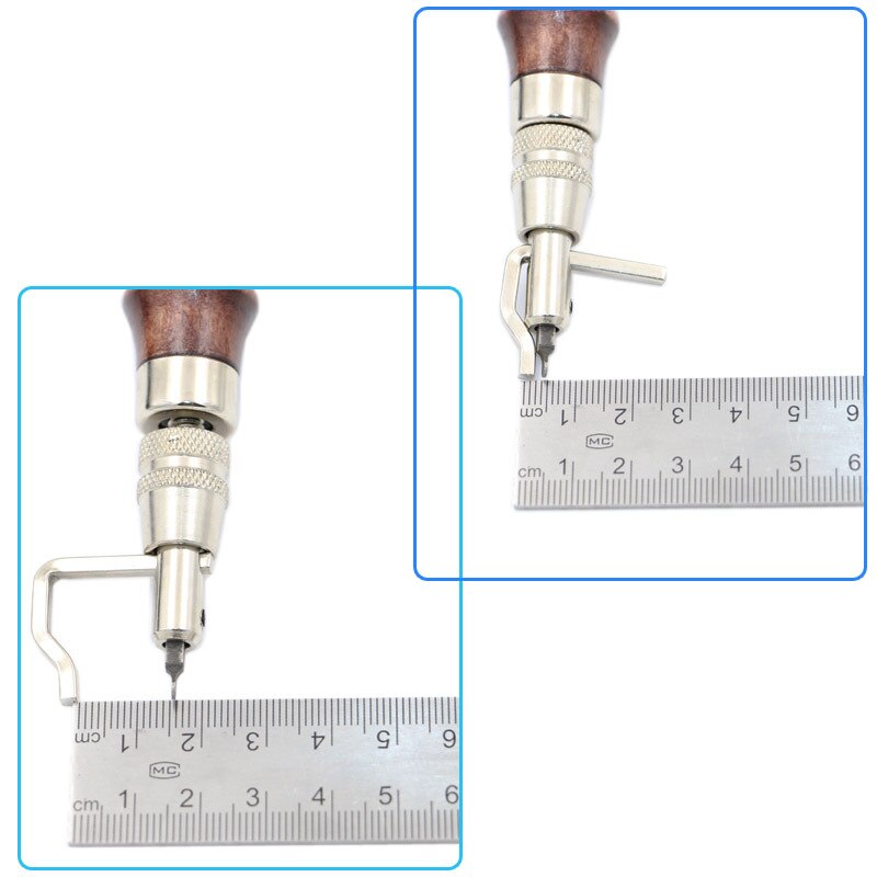 7 In 1 Trencher Diy Handmade Tools Adjustable Edge Edger Leather Edge Line Punch Edger Trench Device Belt Puncher Set 132x23mm