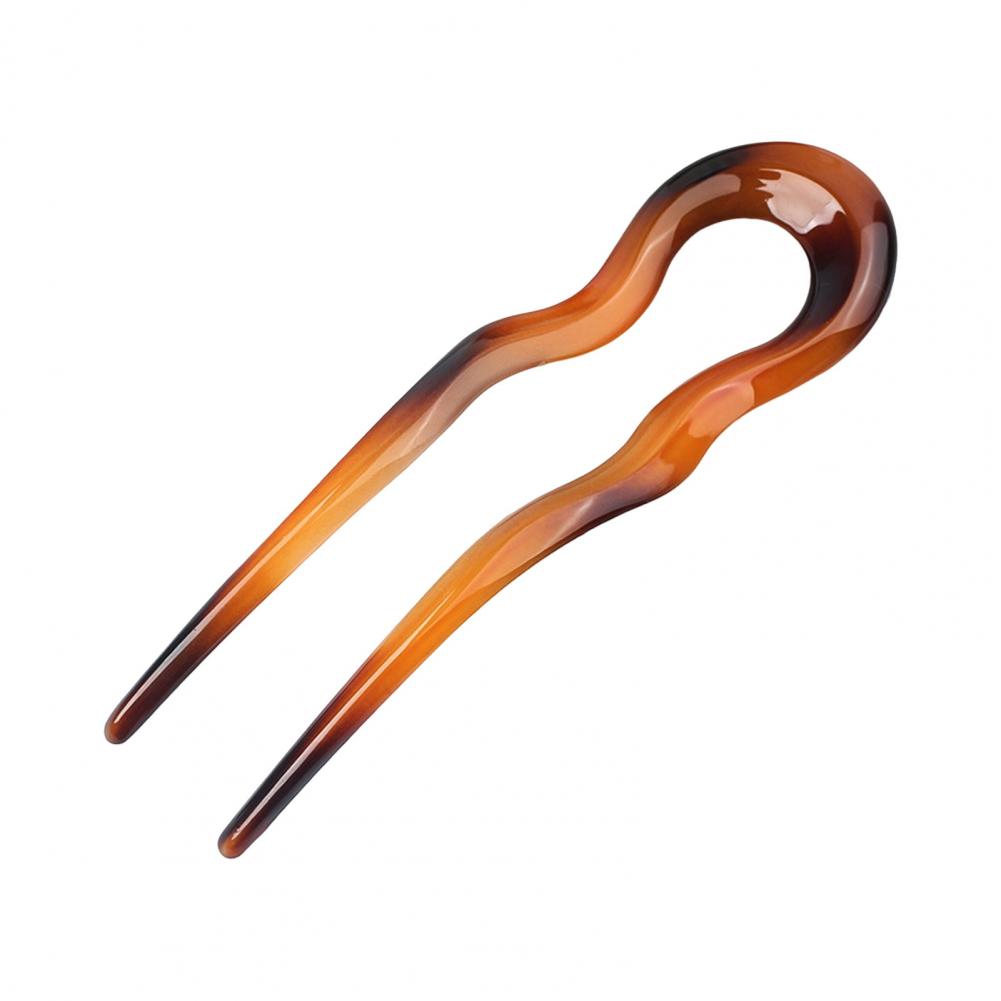 13cm French Hair Pin For Thick Thin Hair U-shaped French Twist Stick Hair Fork Chignons Pins Women Long Hair-Styling Accessories: Yellow