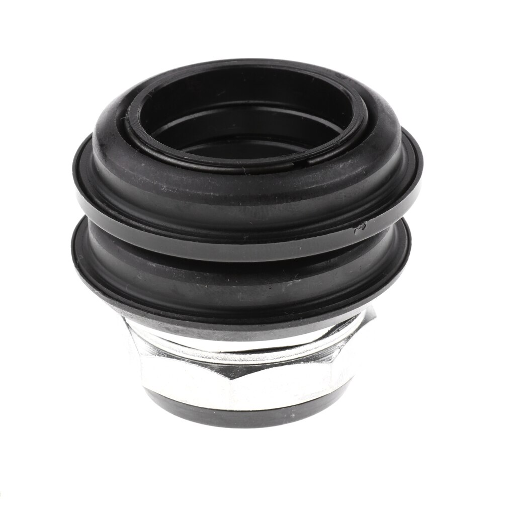 Bike Bicycle 1 1/8'' External Threaded Conversion Bearing Headset with Cartridge Bearings 44mm Black Silver