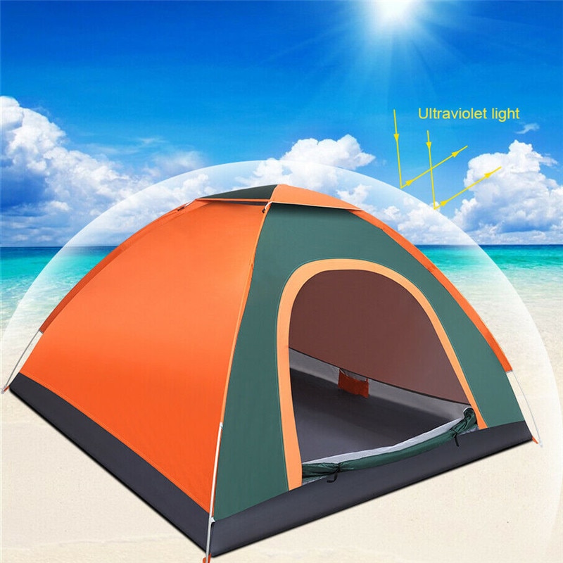 Automatic Tents 3-4 Person Auto Pop Up Tents Family Tent Beach Tent Waterproof Camping Hiking Tent Waterproof Large Family Tent