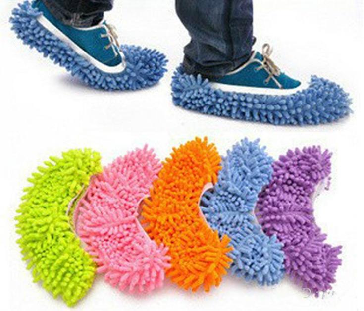 1 PC polvo limpiador de pastoreo zapatillas casa Baño mopa para limpiar el piso ropa Pantufla de limpieza de microfibra funda para zapatos para perezosos