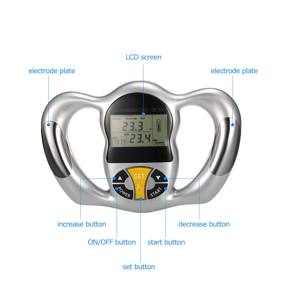male and female general body fat measuring instrument body fat instrument hand fat test fat rate LCD