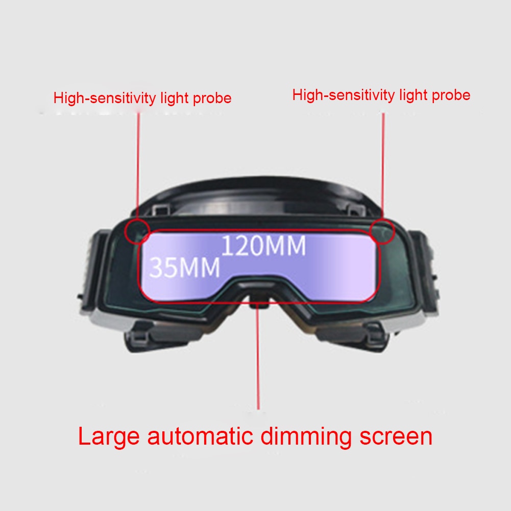 Shield Eye Protection Anti-Glare Scratch Proof Mask Safety Welding Goggle Adults Glasses Auto Darkening Wide View