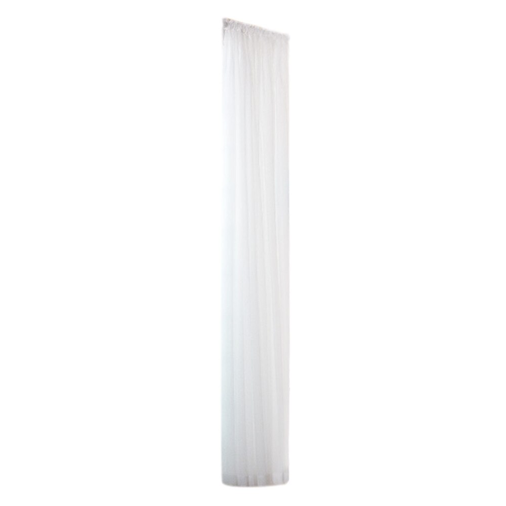 Rideau de porte fenêtre en Tulle de couleur Pure, 1 pièce, panneau, écharpe transparente, cantonnières, rideaux de fenêtre transparents pour décoration de salon: WHITE