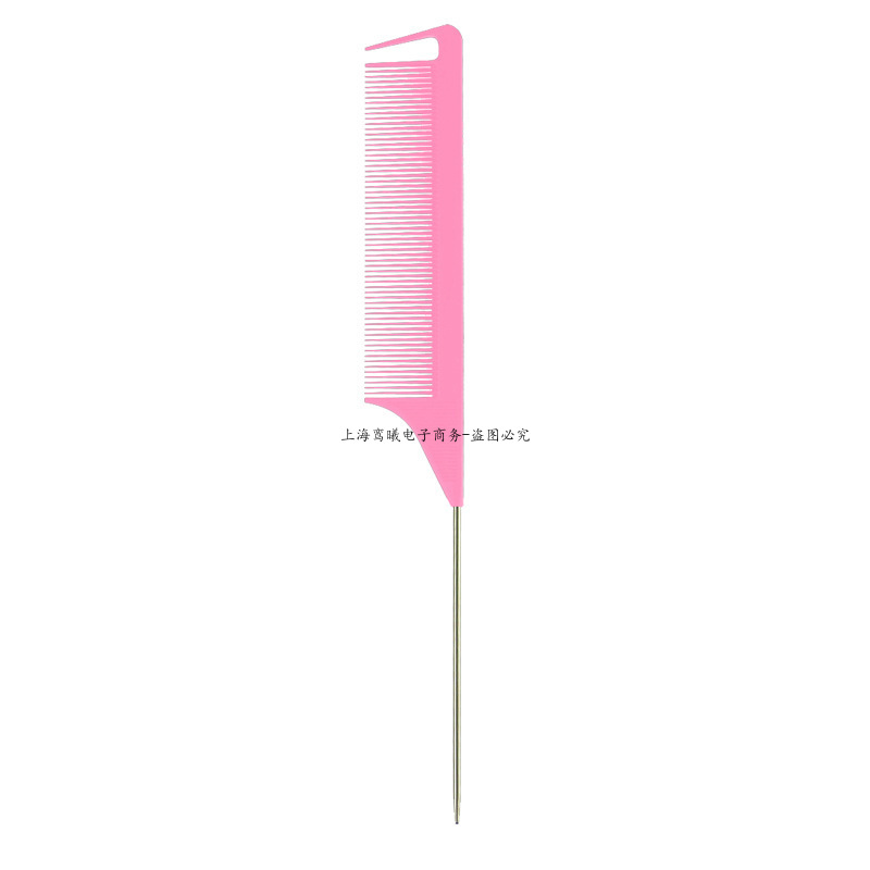 Peigne de séparation pour tresses, peignes taquins avec queue de cheval en acier inoxydable pour coiffure, couleur de coiffure au choix, 12 pièces: Black