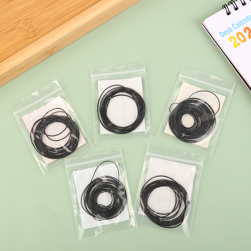 1 paquete de 0,5/0,6/0,7/0,8/0,9mm junta tórica de reloj de goma resistente al agua juntas de cubierta trasera de reloj junta tórica reparación herramientas de relojero Accesorios