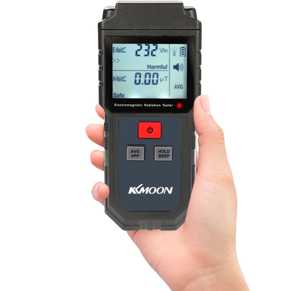 KKmoon Portable Handheld Digital LCD Electromagnetic Radiation Tester Electric Field Magnetic Field Dosimeter Detector