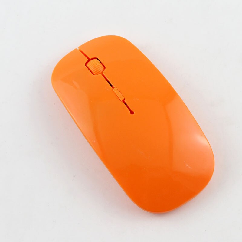 Model 2.4g trådløs mus kontor slank blå og hvid porcelæn ergonomisk mus trådløs computermus: Orange