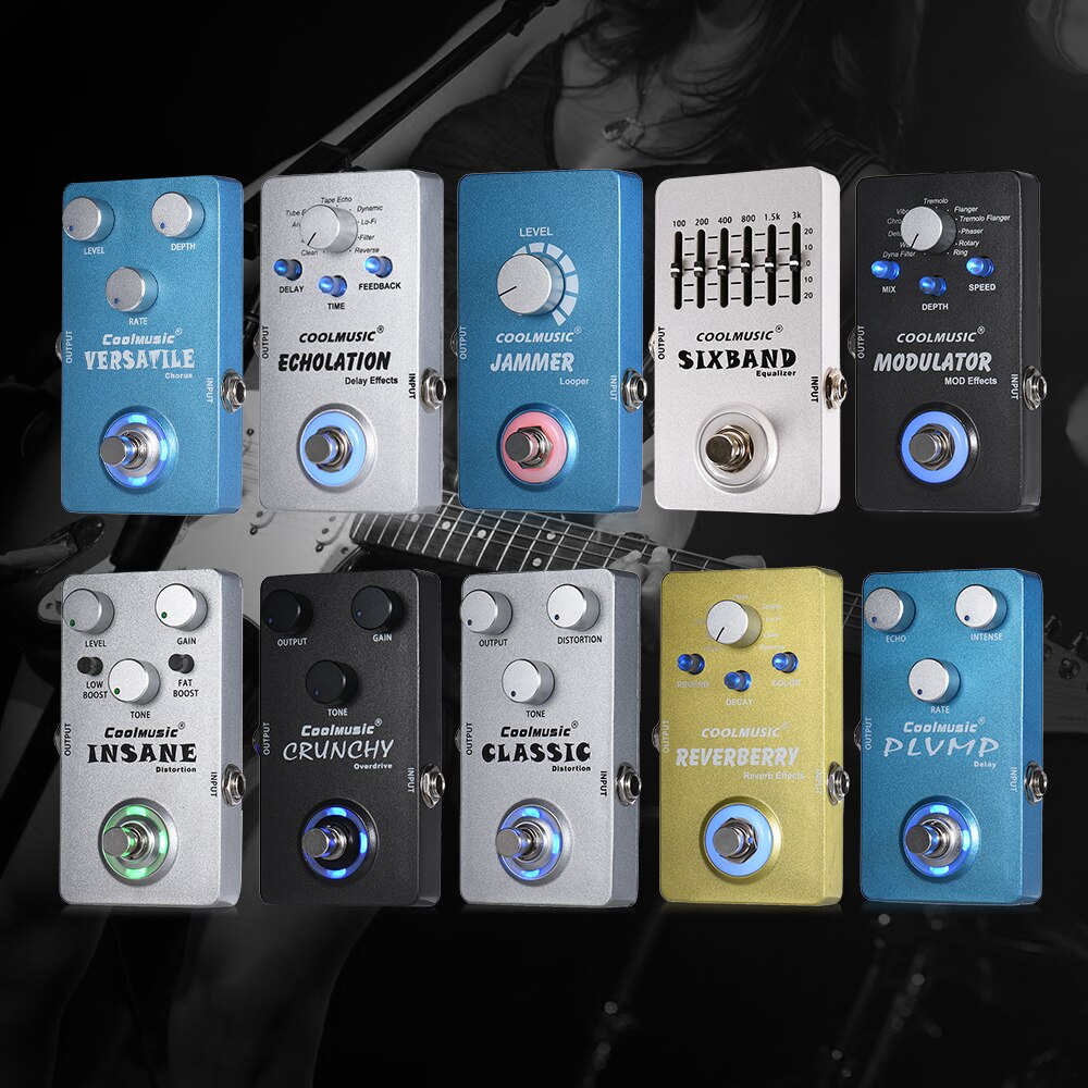 Electric Guitar Equalizer Effect Pedal 6-Band EQ Full Metal Shell True Bypass