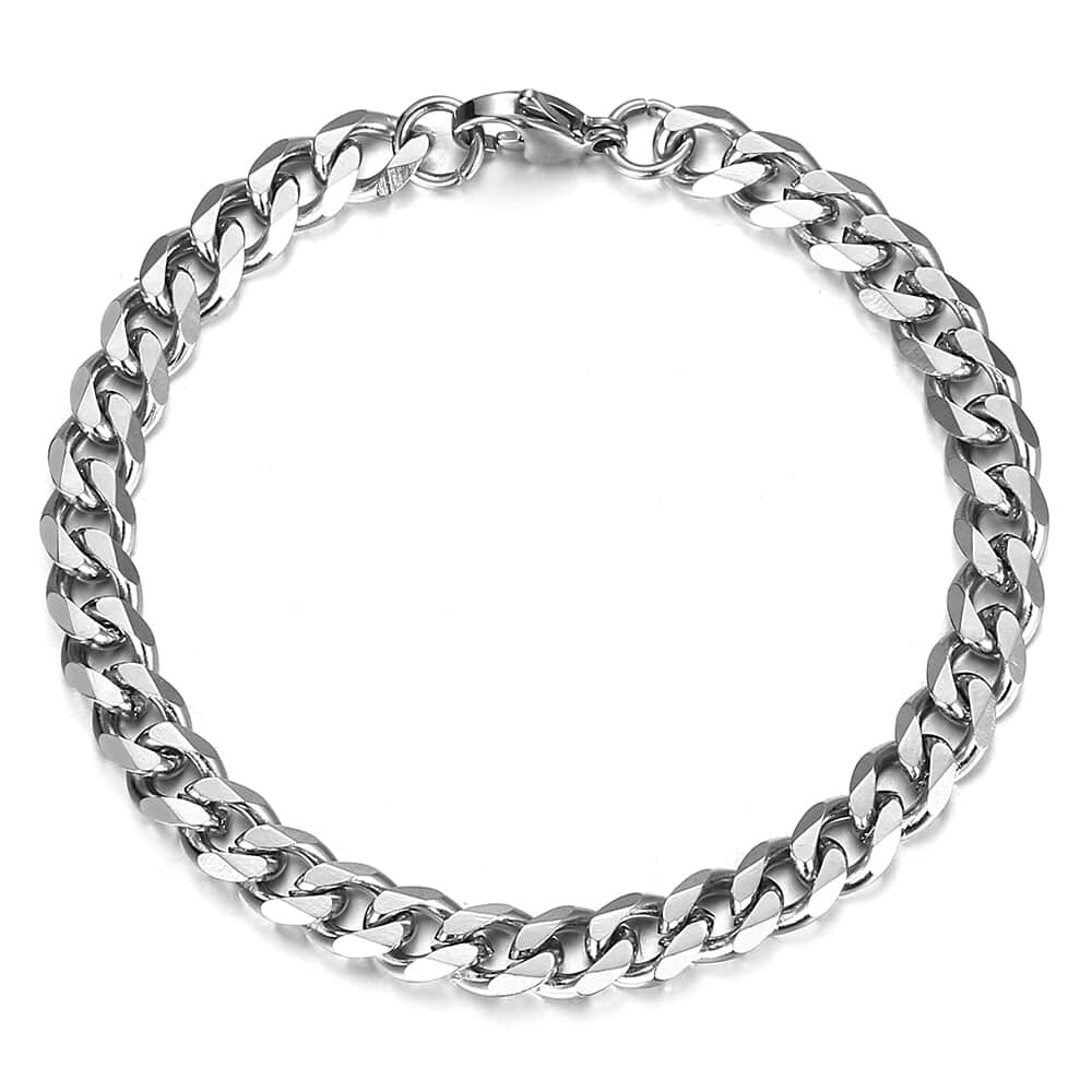 Bracelet de cheville 3/5/7mm pour femmes filles gourmette chaîne à maillons cubaine acier inoxydable femmes chaînes bijoux 10 pouces usage quotidien DKAM05