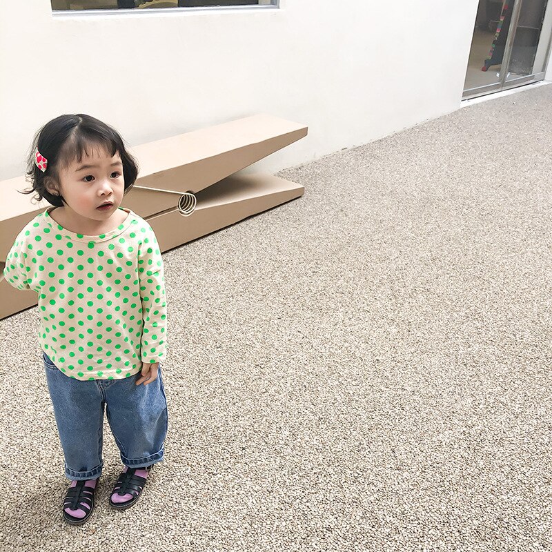 Lente Kids Unisex Losse Base Jeans 1-6 Jaar Jongens En Meisjes Mode Toevallige Denim Broek