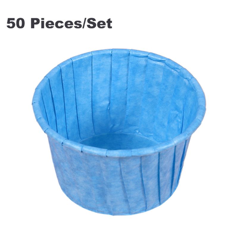 50Pcs Muffin Cupcake Paper Cup Oilproof Cupcake Liner Baking Cup Tray Case Wedding Party Caissettes Cupcake Wrapper Paper: C