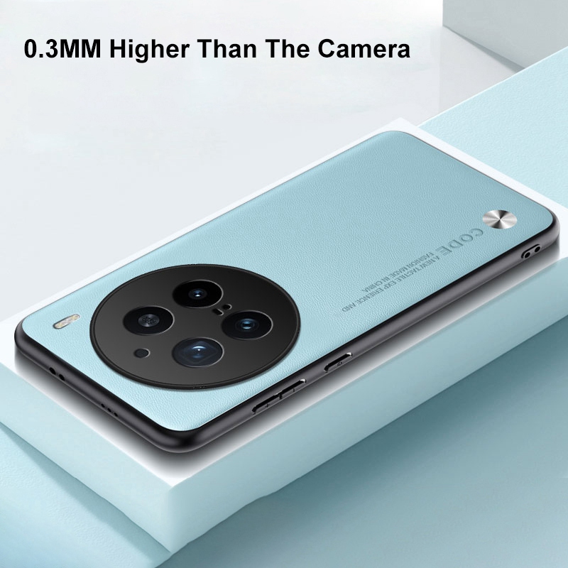 Luxe PU Leather Case Voor Vivo X200 Pro Achterkant Matte Siliconen Schokbestendig Volledige Bescherming Telefoon Case Voor Vivo X200Pro 5G
