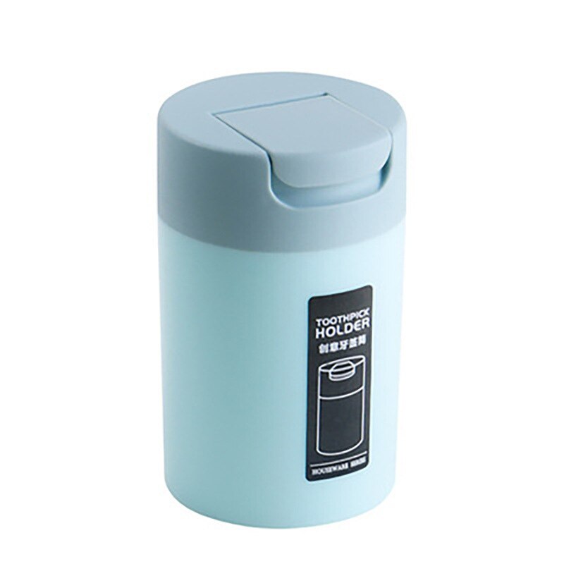 1pc tandstikker holder beholder hvede halm husholdnings bord tandstikker opbevaringsboks tandstikker dispenser hjemme orange tilbehør: Blå