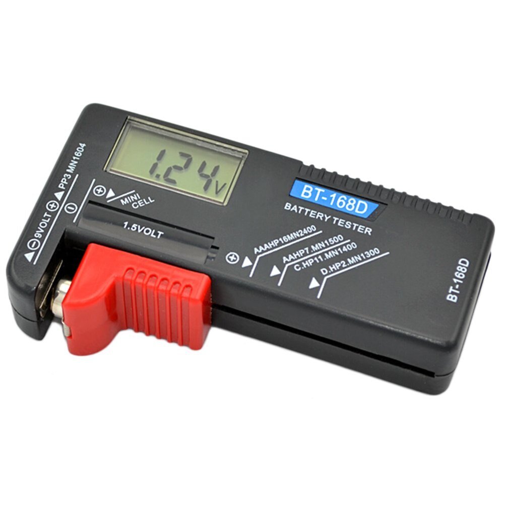 Aaa aaa cd batterijtester, oplaadbare bt -168d 1.5v 9v knoopcelbatterij, hot leshp