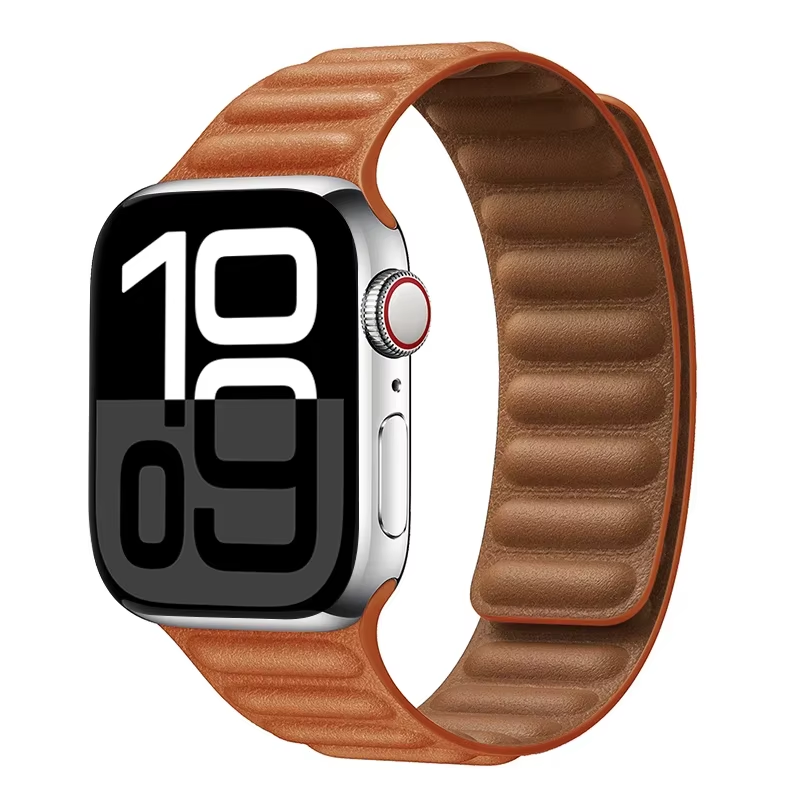 officiële website lederen band voor Apple Watch Band 45 mm 46 mm 42 mm 44 mm 40 mm magnetische lus link armband iWatch 49 mm 10 9 8 7 6