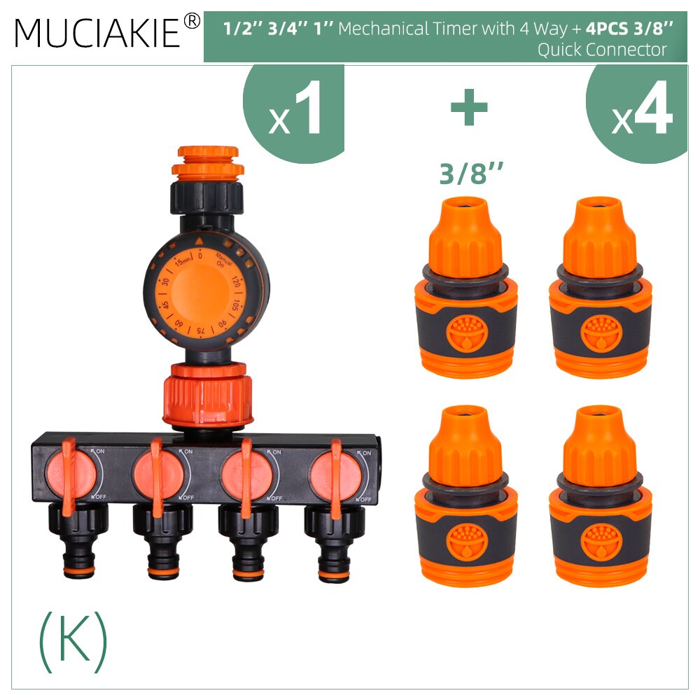 Automatic Garden Watering Irrigation Controller Intelligent Mechanical Daily Water Timer for Outdoor Hose Drip Sprinklers Tool: Gold