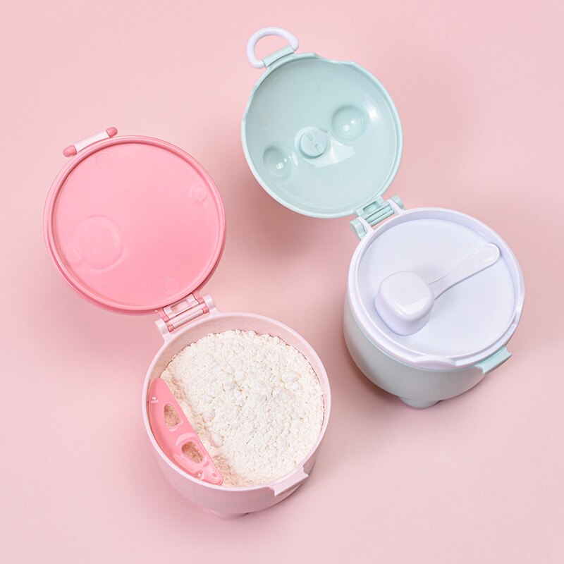 NO BPA Portable Baby Food Storage Cereal Box Milk Powder Cute Cartoon Infant Toddler Snacks Container Formula Dispenser Storager