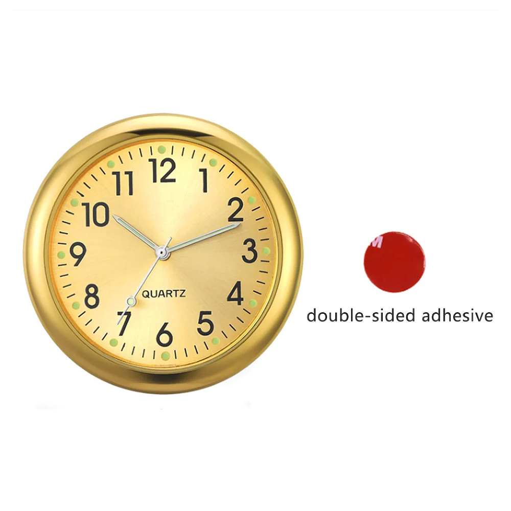 Reloj luminoso de calibre automático, Mini reloj de cuarzo resistente al agua con ventilación de aire para coche con Clip, reloj de salida de aire para accesorios de estilismo para coche: Rojo