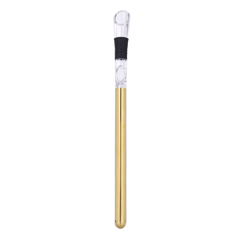 Cubitera de hielo Quickfrozen de acero inoxidable, Bar de vino, decantador, Boca de vertedor, vino, cerveza de trigo, Bar, utensilio enfriador, palo aireador del canalón: Dorado